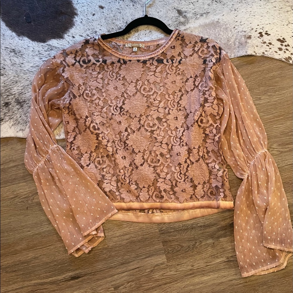 Mauve Lace Top